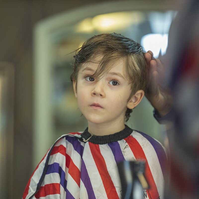 Boy at a Barbershop